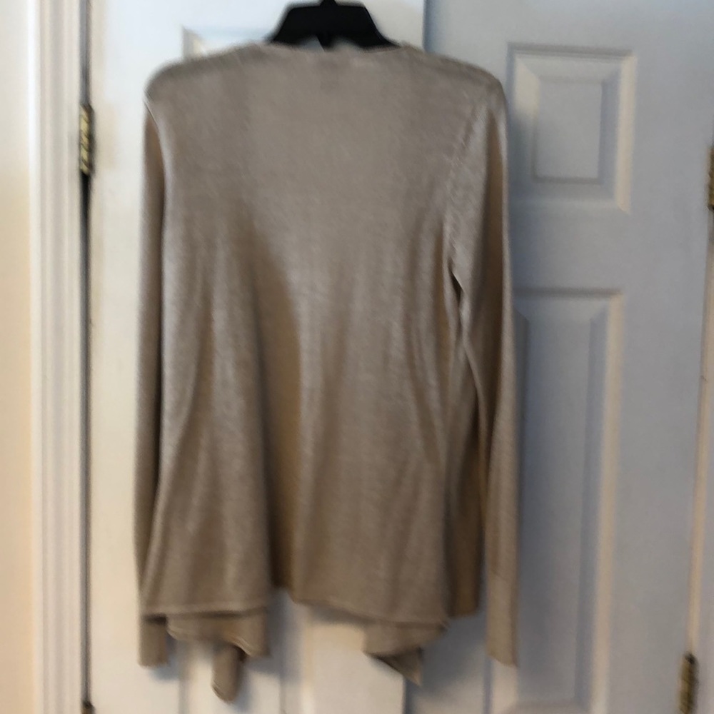 LOFT draped beige cardigan NWOT - Picture 4 of 4